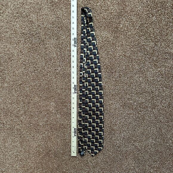 Louis Roth Necktie Hand Made Silk Multicolor Abstract Geometric - Picture 3 of 4